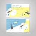 Trendy business card template design Royalty Free Stock Photo