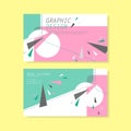Trendy business card template design Royalty Free Stock Photo
