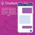 Trendy Chatbot Application with Dialogue window. Sms Messenger. Vector EPS 10