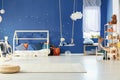 Trendy child room with table