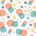 Trendy circle geometric abstract pattern with seamless pastel colors modern scandinavian art design vector illustration ready for Royalty Free Stock Photo