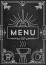 Trendy Coffee Menu Design with Linear Icons