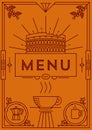 Trendy Coffee Menu Design with Linear Icons