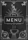 Trendy Coffee Menu Design with Linear Icons