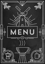 Trendy Coffee Menu Design with Linear Icons