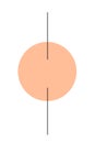 Trendy color of year 2024 - Peach Fuzz. Trendy color palette sample. Abstract circle with swatch colors palette