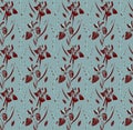 Trendy colorful tropical and palm leaves with butterflies flying. Seamless pattern. For fabric design, for fashion. Texture for Royalty Free Stock Photo