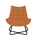 Trendy comfy brown armchair concept
