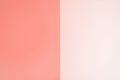 Trendy coral color. Abstracts background like an open book or notebook