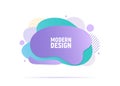 Trendy dynamic fluid elements. Modern liquid geometric shapes. Abstract gradient shapes. Vector illustration