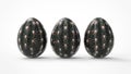 Trendy Easter eggs with a realistic cactus pattern