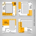 Trendy editable template for social networks stories and posts, vector illustration