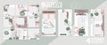 Trendy editable template for social networks stories and posts, vector illustration