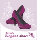 Trendy elegant shoes. Label for design Royalty Free Stock Photo