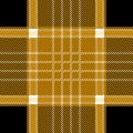 Trendy fabric design with Scottish motifs.