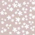 Trendy fabric pattern with miniature white flowers. Fashion design
