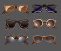 Trendy Fashionable Hipster Sunglasses Set