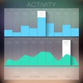 Trendy Flat Charts Widgets Royalty Free Stock Photo