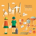 Trendy Flat Design Illustration Travel