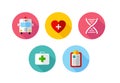 Trendy Flat science icons. Vector illustration.