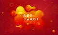 Trendy Fluid, liquid gradient design elements. Abstract orange, red liquid background