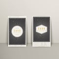 Trendy geometric element business card design