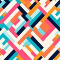 Trendy Geometric Wallpaper In Bold Colors And Intricate Composition Royalty Free Stock Photo