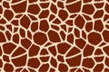 Trendy giraffe pattern background. Hand drawn wild animal skin natural brown texture for fashion print design, cover, banner, Royalty Free Stock Photo