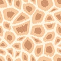 Trendy giraffe seamless pattern. Hand drawn wild animal skin light brown texture for fashion african print design, fabric, textile Royalty Free Stock Photo