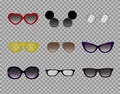 Trendy glasses, stylish modern eyewear, optics,sunglasses