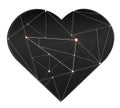 Trendy gorgeous illustration light line in heart symbol vector