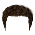 Trendy hairs brunette black colors . kare fringe . beauty fashio Royalty Free Stock Photo