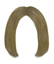 Trendy hairs brunette blond colors . kare parting . beauty fashion