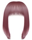 Trendy hairs copper pink colors . kare fringe . beauty fashion