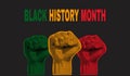 Trendy halftone collage banner.Black History Month. African American History. Celebrated annual Royalty Free Stock Photo