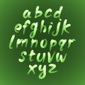 Trendy hand drawing alphabet, vector illustration. Royalty Free Stock Photo