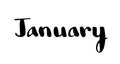 Trendy hand lettering of January month.