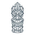 Trendy hawaii tiki mask or face idol. Ethnic totem Royalty Free Stock Photo