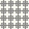 Trendy hipster Black and white pixel seamless pattern