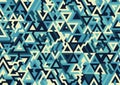 Trendy horizontal geometric background. Abstract triangle pattern field.