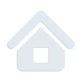 Trendy house light blue icon for app or website. Modern vector illustration isolated on white background. Royalty Free Stock Photo