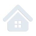 Trendy house light blue icon for app or website. Modern vector illustration isolated on white background. Royalty Free Stock Photo