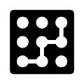 Trendy icon of pattern lock, cyber security concept