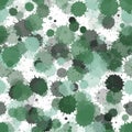 Trendy ink splatter, spray blots, dirty spot elements seamless. Watercolor paint splashes pattern, smear liquid stains