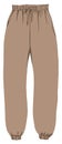 Trendy joggers, cargo trousers on fleece vector