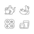 Trendy kitchenware linear icons set Royalty Free Stock Photo