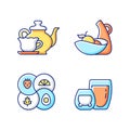 Trendy kitchenware RGB color icons set Royalty Free Stock Photo