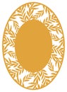 Trendy Laser cut ornamental vector template with openwork border