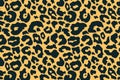 Trendy leopard pattern background. Hand drawn fashionable wild animal cheetah skin brown texture for fashion print design, cover,