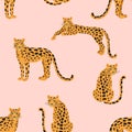 Trendy leopard pattern. Vector seamless texture. Royalty Free Stock Photo